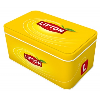Puszka na herbatę LIPTON, ż&oacute;łta, Promocje, ~ Nagrody