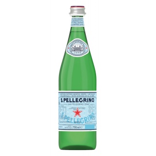 Woda S.PELLEGRINO, delikatny gaz, butelka szklana, 0,75l, Woda, Artykuły spożywcze