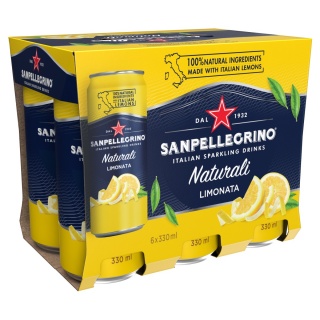 Limonata SANPELLEGRINO, delikatny gaz, puszka, 0,33l, Woda, Artykuły spożywcze