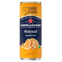 Drink Aranciata SANPELLEGRINO, lightly sparkling, can, 0,33l, Water, Groceries