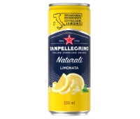 Nap&oacute;j Limonata SANPELLEGRINO, delikatny gaz, puszka, 0,33l, Woda, Artykuły spożywcze