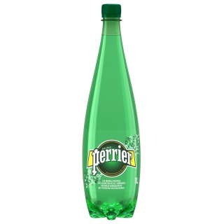 Woda PERRIER, mocny gaz, butelka plastikowa, 1l, Woda, Artykuły spożywcze