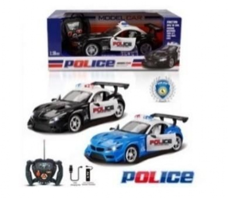 Auto Policja R/C 1:16 światło otwieranie drzwi 558, Pojazdy, Zabawki