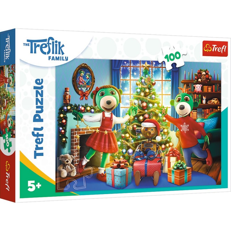 Puzzle 100 XMAS - Zimowe Trefliki" !!, 100 element&oacute;w, Puzzle