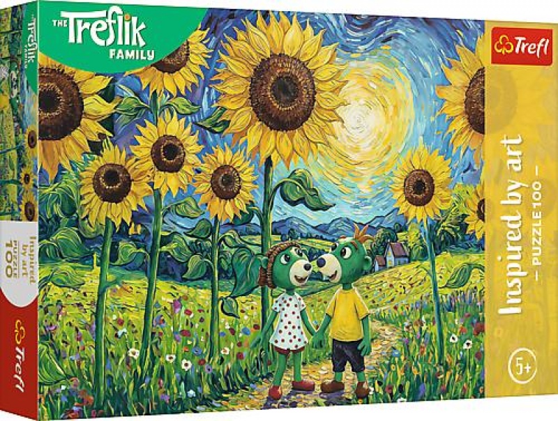 PUZZLE 100 - Art - Spacer wśr&oacute;d słonecznik&oacute;w !!, 100 element&oacute;w, Puzzle