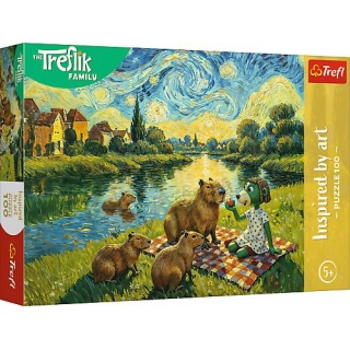 PUZZLE 100 - Art- karmiąc kapibary!!, 100 element&oacute;w, Puzzle