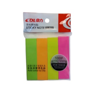 ZAKŁADK INDEKSUJĄCE 76x19 4x100szt FLUOR, Zakładki indeksujące, Galanteria papiernicza