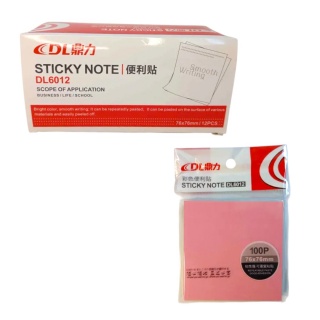 NOTES SAMOP.76x76 100kartek 4kolory DL6012, Karteczki samoprzylepne, Galanteria papiernicza