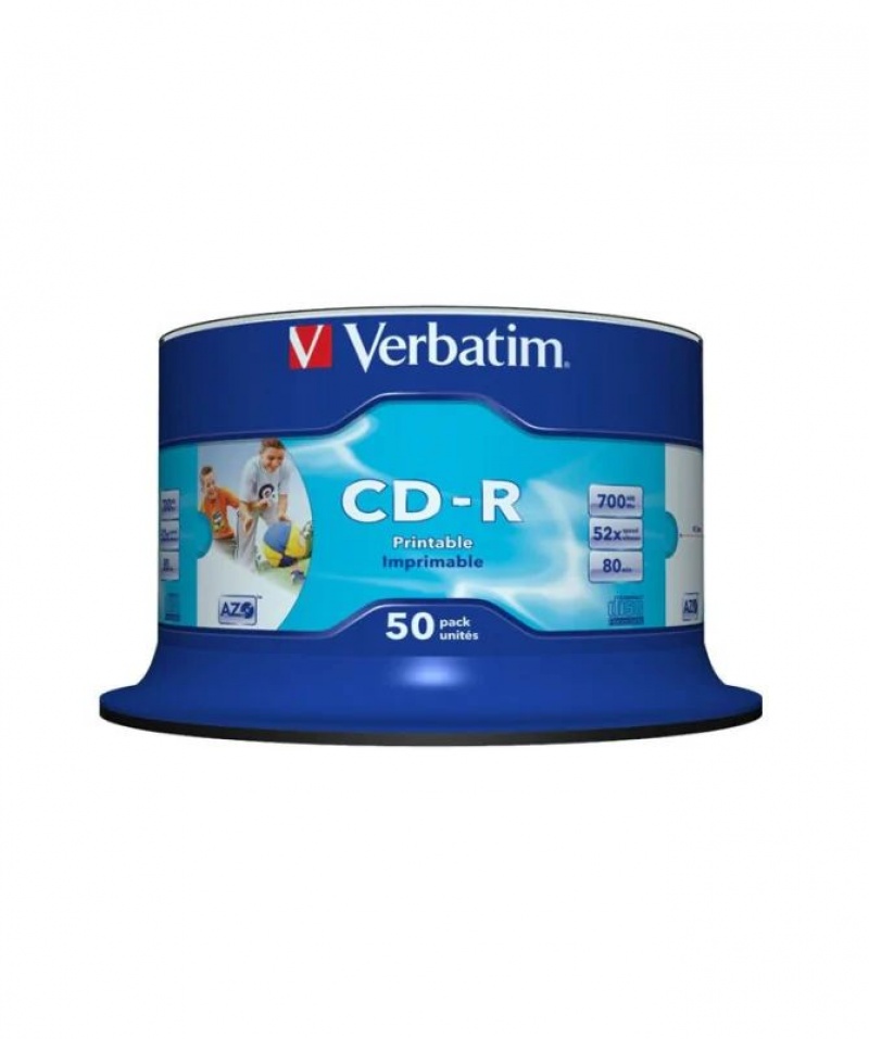 PŁYTA CD-R 80 PRINTABLE Azo VERBATIM /50/, Nośniki danych, Akcesoria komputerowe