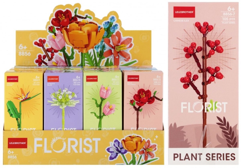 KLOCKI KONSTRUKCYJNE KWIATY 4777, Klocki, Zabawki