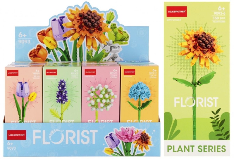 KLOCKI KONSTRUKCYJNE KWIATY MIX 9864, Klocki, Zabawki