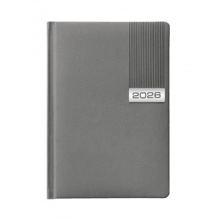 KALENDARZ KSIĄŻKOWY A5 DZIENNY REG.SZARY 2026, Dzienne, Kalendarze