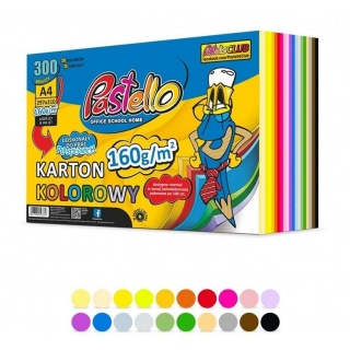 PAPIER A4 160g.300ark.20 KOL.PASTELLO, Papiery kreatywne, Papier