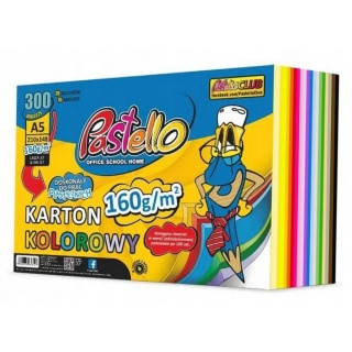 PAPIER A5 160g.300ark.20 KOL.PASTELLO, Papiery kreatywne, Papier