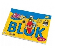 BLOK 4W1 A4 RYSUNKOWY/TECHNICZNY BIAŁY/KOLOR.60K., Bloki, Zeszyty i bloki