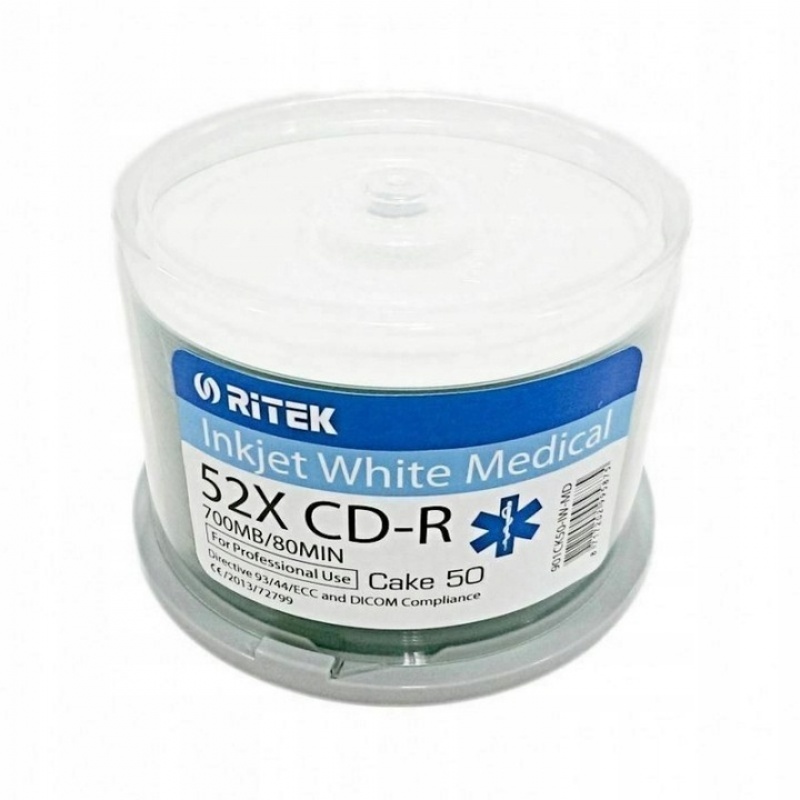 Płyta CD-R 700MB TRAXDATA PRINTABLE MEDICAL /50/, Nośniki danych, Akcesoria komputerowe