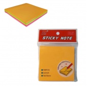 NOTES SAMOPRZYLEPNY 76x76 MIX FLUOR.100kartek, Karteczki samoprzylepne, Galanteria papiernicza