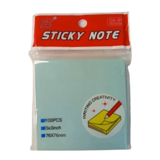 NOTES SAMOPRZYLEPNY 76x76 NIEBIESKI 100kartek, Karteczki samoprzylepne, Galanteria papiernicza