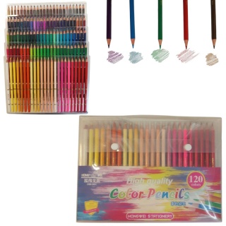 KREDKI 120 KOLOR&Oacute;W, Kredki oł&oacute;wkowe, Plastyka