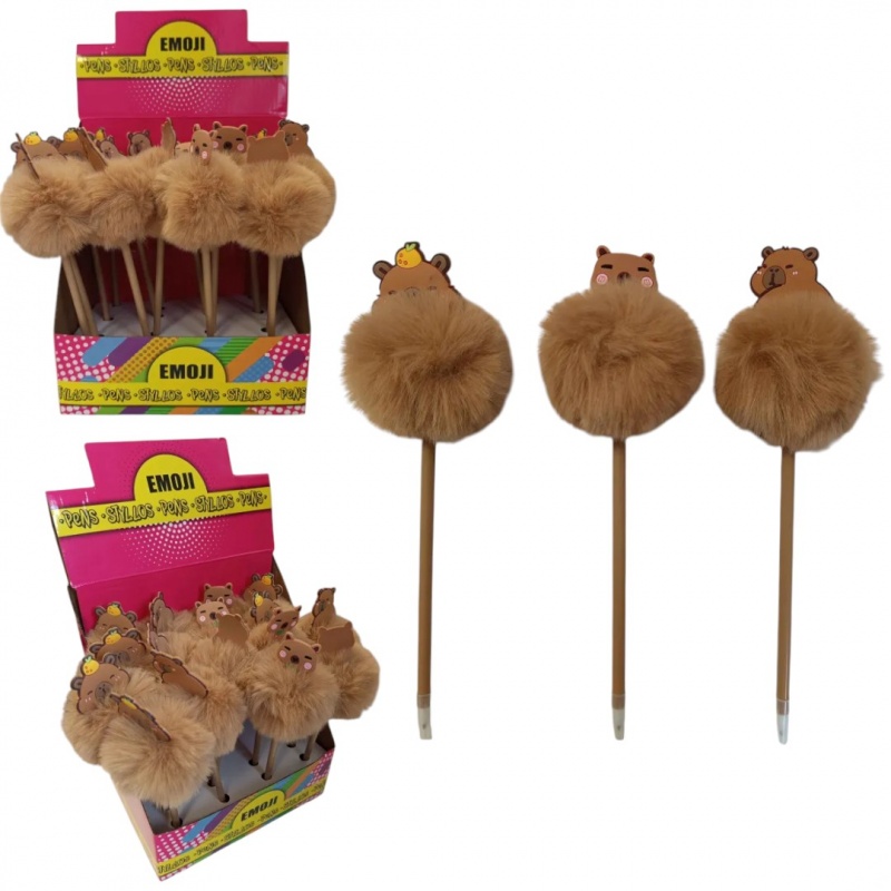 DŁUGOPIS PLUSZ KAPIBARA, Długopisy, Art. do pisania i korygowania