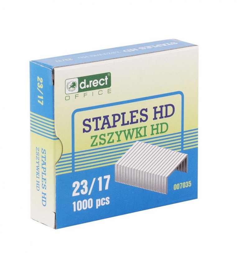 ZSZYWKI D.RECT HD 23/17 1000szt., Zszywki, Galanteria biurowa