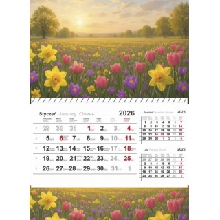 KALENDARZ JEDNODZIELNY 2026, Ścienne, Kalendarze