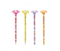 Oł&oacute;wek z gumką kwiatek TRENDHAUS GFH, mix kolor&oacute;w, Szkolne, Gadżety