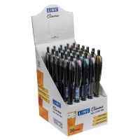 Display długopisów LINC Elantra, śr. kulki 0,7mm, gr. linii 0,3mm, 30 szt. niebieski, Długopisy, Artykuły do pisania i korygowania