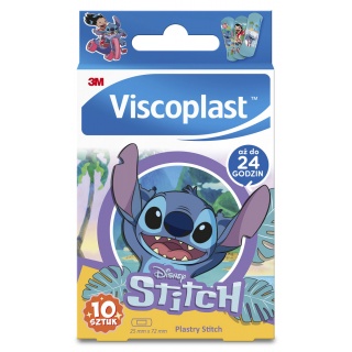 Plastry dziecięce VISCOPLAST-3M, Stitch, 72x25 mm, 10 szt., pudełko, Plastry, apteczki, Artykuły higieniczne i dozowniki