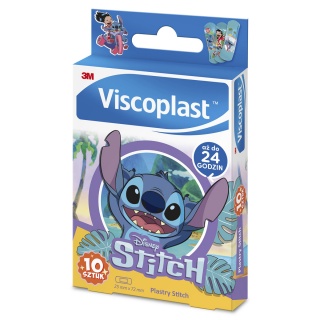 Plastry dziecięce VISCOPLAST-3M, Stitch, 72x25 mm, 10 szt., pudełko, Plastry, apteczki, Artykuły higieniczne i dozowniki