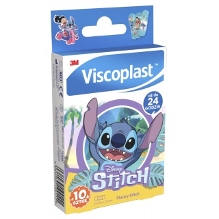 Plastry dziecięce VISCOPLAST-3M, Stitch, 72x25 mm, 10 szt., pudełko, Plastry, apteczki, Artykuły higieniczne i dozowniki