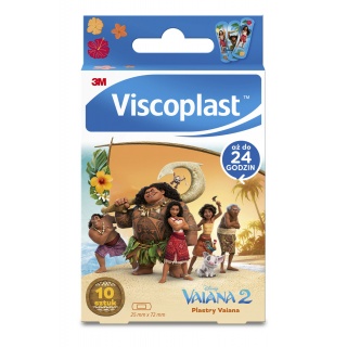 Plastry dziecięce VISCOPLAST-3M, Vaiana, 72x25 mm, 10 szt., pudełko, Plastry, apteczki, Artykuły higieniczne i dozowniki