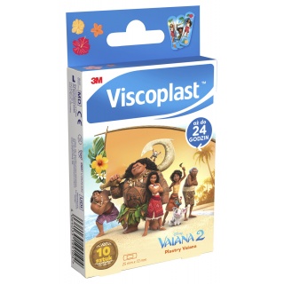 Plastry dziecięce VISCOPLAST-3M, Vaiana, 72x25 mm, 10 szt., pudełko, Plastry, apteczki, Artykuły higieniczne i dozowniki