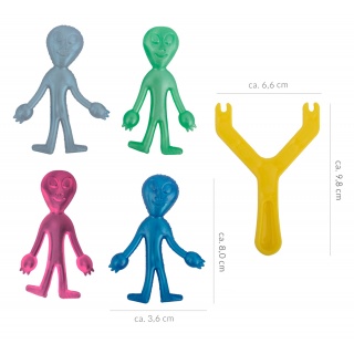 Proca z dwoma kosmitami TRENDHAUS SA, mix kolor&oacute;w, Gry i zabawki, Gadżety