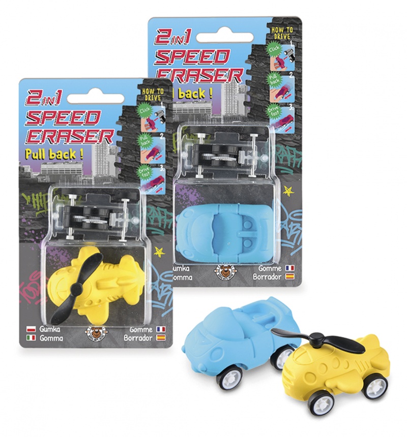 Gumka do ścierania z napędem TRENDHAUS SA, mix kolor&oacute;w, Szkolne, Gadżety