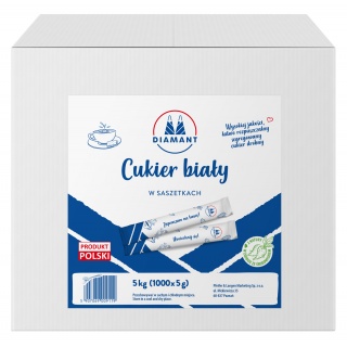 Cukier biały DIAMANT, w saszetkach, 1000x5g, Cukier, Artykuły spożywcze