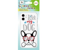 NAKLEJKI MOBILE PHONE LOVE DOG 9x21cm.HC