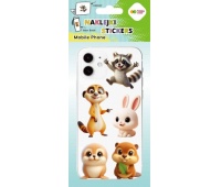 NAKLEJKI MOBILE PHONE CUTE ANIMALS 9x21cm.HC, Naklejki, Art. kreatywne