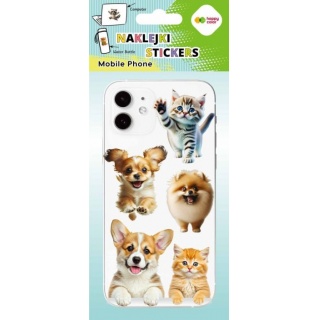 NAKLEJKI MOBILE PHONE BEST FRIENDS 9x21cm.HC, Naklejki, Art. kreatywne