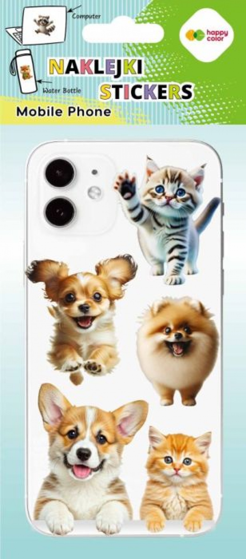 NAKLEJKI MOBILE PHONE BEST FRIENDS 9x21cm.HC, Naklejki, Art. kreatywne