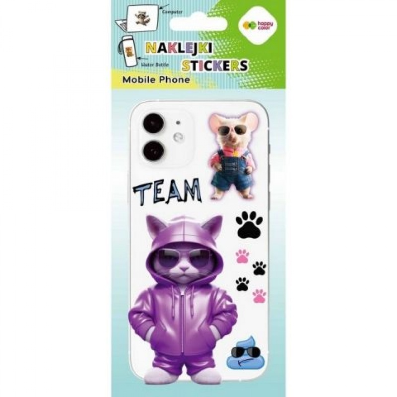 NAKLEJKI MOBILE PHONE COOL TEAM 9x21cm.HC, Naklejki, Art. kreatywne