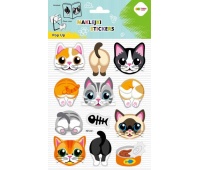 NAKLEJKI 3D POP UP CAT FACE&TAIL 15x24cm.HC
