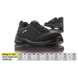 P&oacute;łbuty ochronne VM FOOTWEAR Malaga 3125-S1, rozm. 42, czarne, Obuwie robocze, Ochrona indywidualna