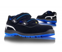 Sandały ochronne VM FOOTWEAR Parma 2195-S1P ESD, rozm. 47, czarno-niebieskie, Obuwie robocze, Ochrona indywidualna