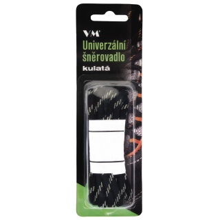 Sznurowadła VM FOOTWEAR, okrągłe, 155 cm, czarno-szare, Obuwie robocze, Ochrona indywidualna