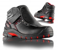 Trzewiki ochronne VM FOOTWEAR Bolton 5080-S3L, rozm. 40, czarno-czerwone, Obuwie robocze, Ochrona indywidualna