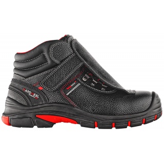 Trzewiki ochronne VM FOOTWEAR Bolton 5080-S3L, rozm. 42, czarno-czerwone, Obuwie robocze, Ochrona indywidualna