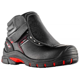 Trzewiki ochronne VM FOOTWEAR Bolton 5080-S3L, rozm. 45, czarno-czerwone, Obuwie robocze, Ochrona indywidualna
