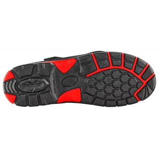 Trzewiki ochronne VM FOOTWEAR Bolton 5080-S3L, rozm. 45, czarno-czerwone, Obuwie robocze, Ochrona indywidualna