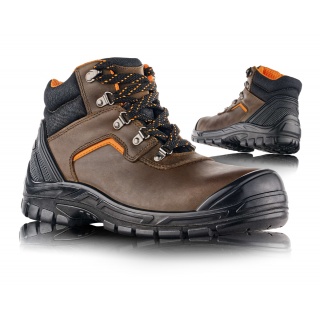 Trzewiki ochronne VM FOOTWEAR Hannover 2720-S3, rozm. 45, brązowo-czarne, Obuwie robocze, Ochrona indywidualna